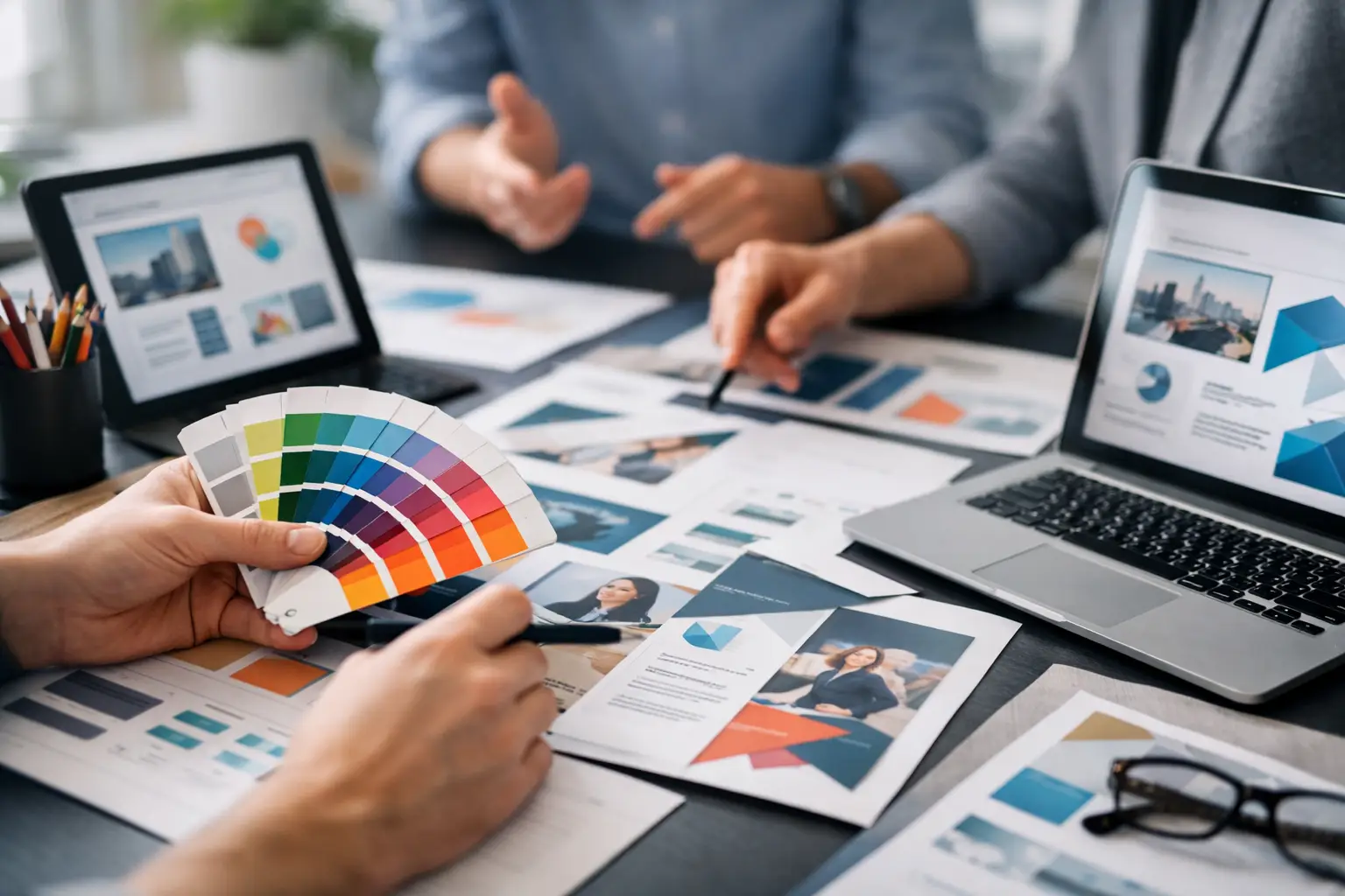 Marketingmaterialien gestalten lassen mit System